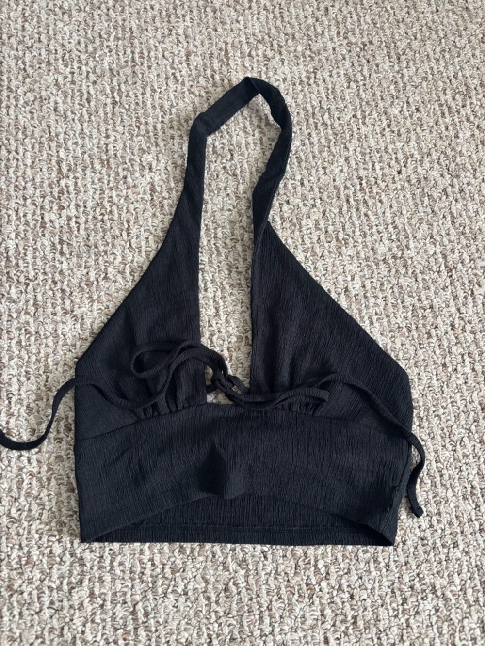 Urban Outfitters Black Halter Crop Top
